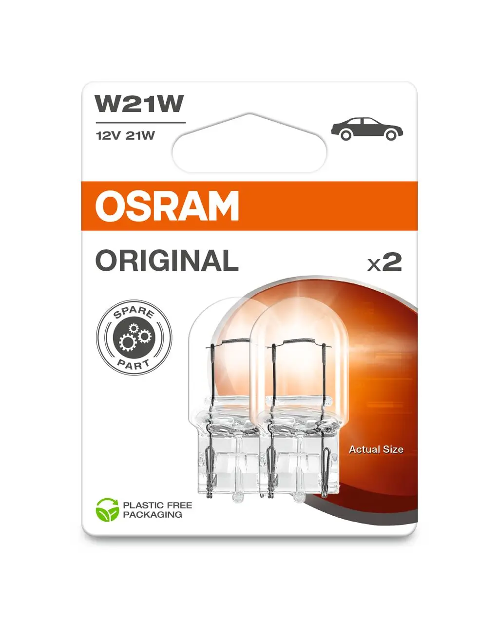 Glühlampe, Blinkleuchte 12 V 21 W W21W ams-OSRAM 7505-2BL