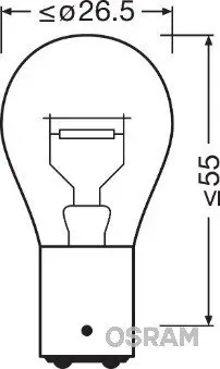 Glühlampe, Brems-/Schlusslicht 12 V 21/5 W PR21/5W ams-OSRAM 7538LDR-01B Bild Glühlampe, Brems-/Schlusslicht 12 V 21/5 W PR21/5W ams-OSRAM 7538LDR-01B