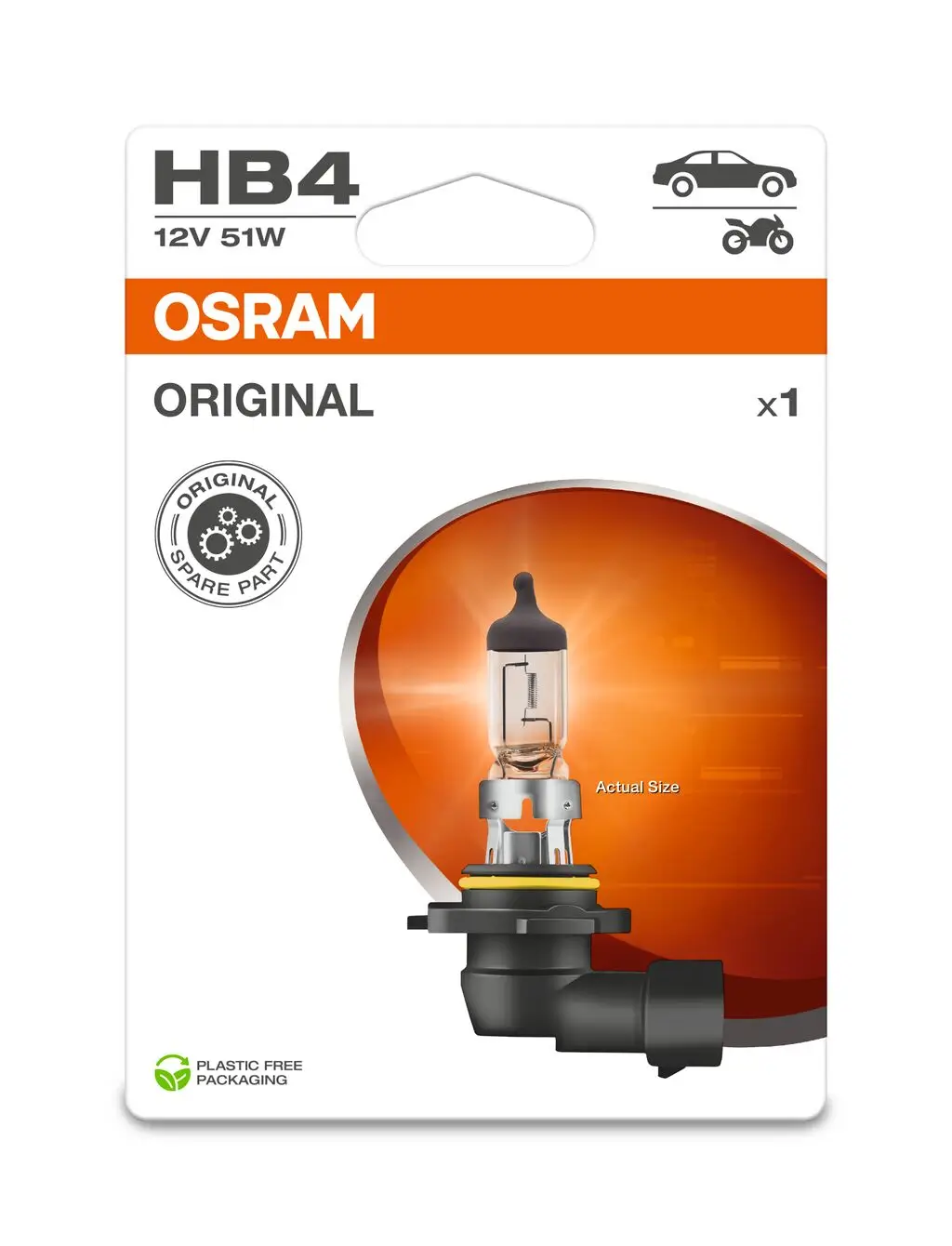 Glühlampe, Fernscheinwerfer 12 V 51 W HB4 ams-OSRAM 9006-1BL