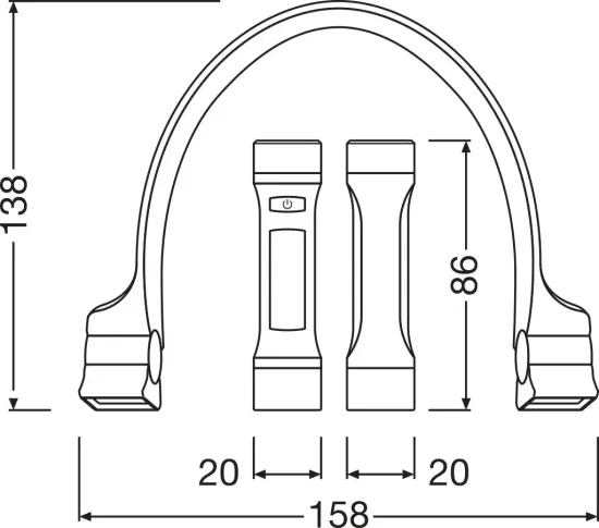 Handleuchte 3,7 V ams-OSRAM LEDIL413 Bild Handleuchte 3,7 V ams-OSRAM LEDIL413