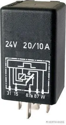 Relais, Kraftstoffpumpe HERTH+BUSS ELPARTS 75898345 Bild Relais, Kraftstoffpumpe HERTH+BUSS ELPARTS 75898345