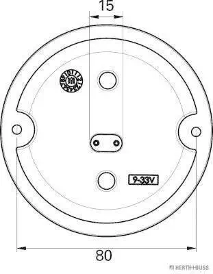 Nebelschlussleuchte 12 V 24 V links rechts HERTH+BUSS ELPARTS 81695111 Bild Nebelschlussleuchte 12 V 24 V links rechts HERTH+BUSS ELPARTS 81695111