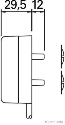 Seitenmarkierungsleuchte 12 V 24 V HERTH+BUSS ELPARTS 82710101 Bild Seitenmarkierungsleuchte 12 V 24 V HERTH+BUSS ELPARTS 82710101