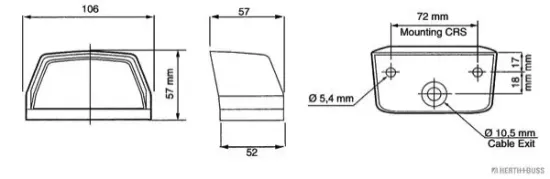 Kennzeichenleuchte 24 V HERTH+BUSS ELPARTS 84750018 Bild Kennzeichenleuchte 24 V HERTH+BUSS ELPARTS 84750018