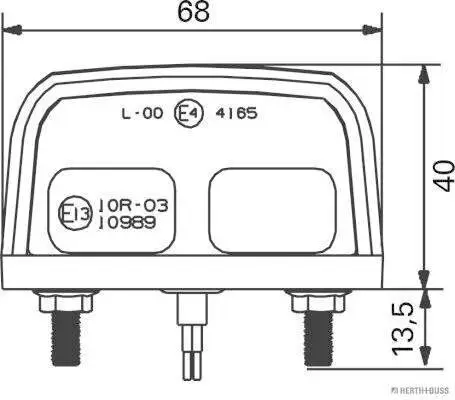 Kennzeichenleuchte HERTH+BUSS ELPARTS 84750026 Bild Kennzeichenleuchte HERTH+BUSS ELPARTS 84750026