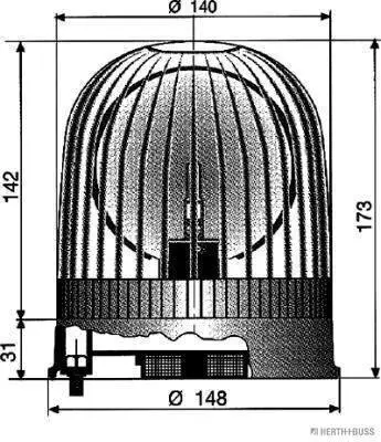 Rundumkennleuchte HERTH+BUSS ELPARTS 84770541 Bild Rundumkennleuchte HERTH+BUSS ELPARTS 84770541