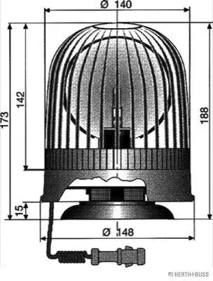Rundumkennleuchte HERTH+BUSS ELPARTS 84770543 Bild Rundumkennleuchte HERTH+BUSS ELPARTS 84770543