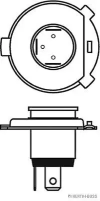 Glühlampe, Fernscheinwerfer 12 V 60/55 W H4 HERTH+BUSS ELPARTS 89901100 Bild Glühlampe, Fernscheinwerfer 12 V 60/55 W H4 HERTH+BUSS ELPARTS 89901100
