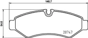 Bremsbelagsatz, Scheibenbremse Hinterachse MINTEX MDB4191