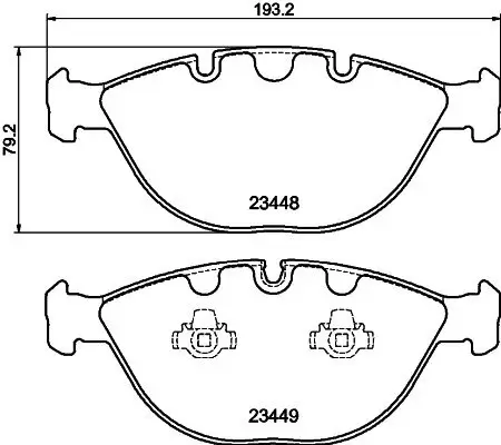 Bremsbelagsatz, Scheibenbremse Vorderachse MINTEX MDB2320 Bild Bremsbelagsatz, Scheibenbremse Vorderachse MINTEX MDB2320