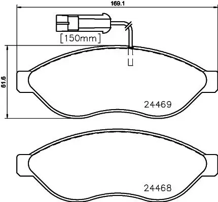 Bremsbelagsatz, Scheibenbremse Vorderachse MINTEX MDB3365 Bild Bremsbelagsatz, Scheibenbremse Vorderachse MINTEX MDB3365