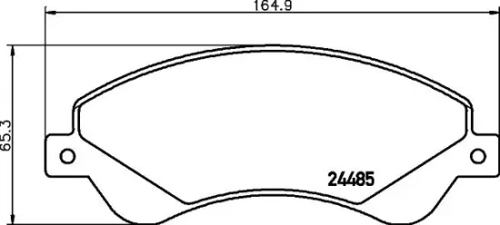 Bremsbelagsatz, Scheibenbremse Vorderachse MINTEX MDB2852 Bild Bremsbelagsatz, Scheibenbremse Vorderachse MINTEX MDB2852