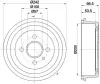 Bremstrommel Hinterachse MINTEX MBD002
