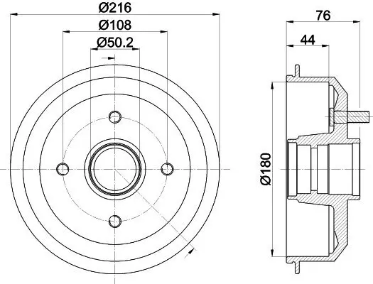 Bremstrommel Hinterachse MINTEX MBD008 Bild Bremstrommel Hinterachse MINTEX MBD008