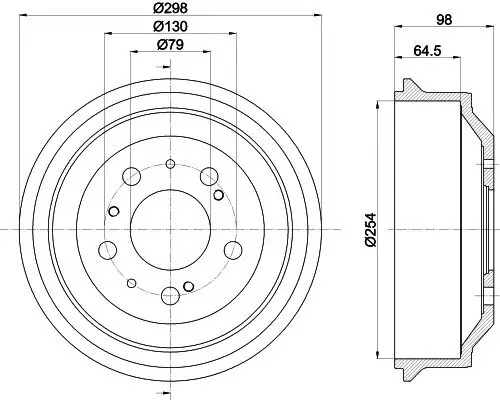 Bremstrommel Hinterachse MINTEX MBD037 Bild Bremstrommel Hinterachse MINTEX MBD037