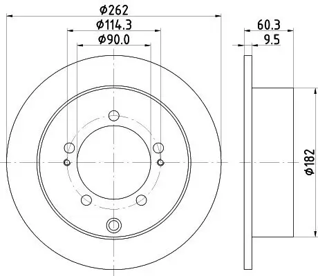 Bremsscheibe Hinterachse MINTEX MDC1448 Bild Bremsscheibe Hinterachse MINTEX MDC1448
