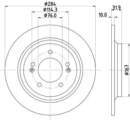 Bremsscheibe Hinterachse MINTEX MDC2815C Bild Bremsscheibe Hinterachse MINTEX MDC2815C