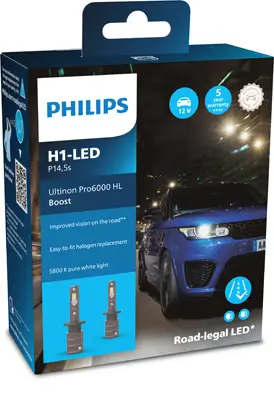 Glühlampe, Fernscheinwerfer 12 V 13 W Umrüstung H1 auf LED PHILIPS 11258U60BX2 Bild Glühlampe, Fernscheinwerfer 12 V 13 W Umrüstung H1 auf LED PHILIPS 11258U60BX2