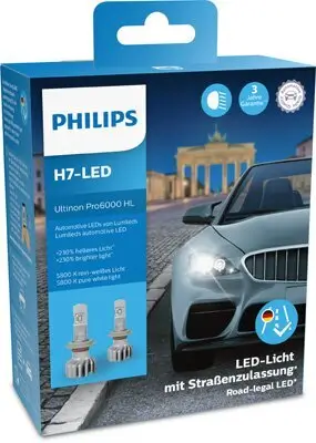 Glühlampe, Fernscheinwerfer 12 V 15 W Umrüstung H7 auf LED PHILIPS 11972U6000X2