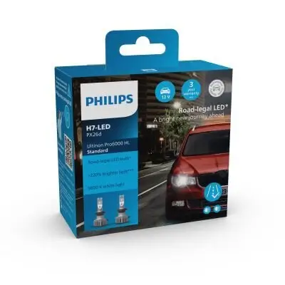 Glühlampe, Fernscheinwerfer 12 V 17 W Umrüstung H7 auf LED PHILIPS 11972U60SX2