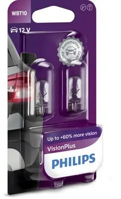 Glühlampe, Innenraumleuchte 12 V 6 W Glassockellampe PHILIPS 12040VPB2