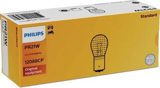 Glühlampe, Brems-/Schlusslicht 12 V 21 W PR21W Kugellampe PHILIPS 12088CP Bild Glühlampe, Brems-/Schlusslicht 12 V 21 W PR21W Kugellampe PHILIPS 12088CP