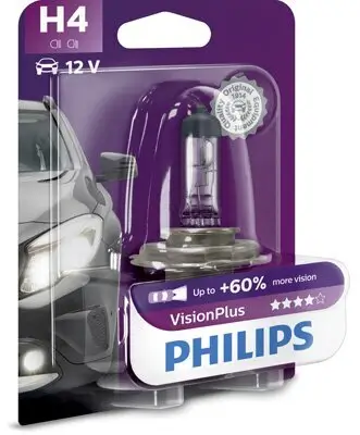 Glühlampe, Fernscheinwerfer 12 V 60/55 W H4 PHILIPS 12342VPB1