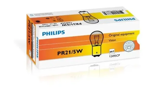 Glühlampe, Brems-/Schlusslicht 12 V 21/5 W PR21/5W Kugellampe PHILIPS 12495CP Bild Glühlampe, Brems-/Schlusslicht 12 V 21/5 W PR21/5W Kugellampe PHILIPS 12495CP