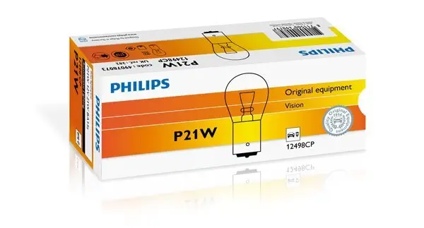 Glühlampe, Blinkleuchte 12 V 21 W P21W Kugellampe PHILIPS 12498CP