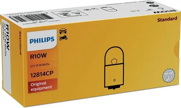 Glühlampe, Blinkleuchte 12 V 10 W R10W Kugellampe PHILIPS 12814CP