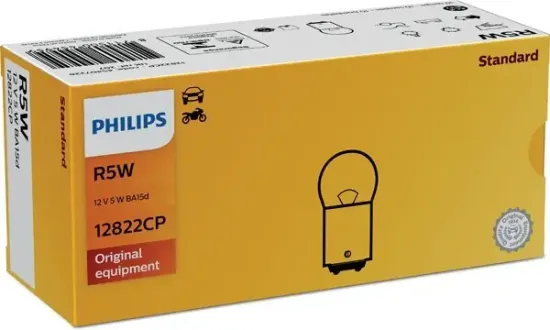 Glühlampe, Blinkleuchte 12 V 5 W R5W Kugellampe PHILIPS 12822CP Bild Glühlampe, Blinkleuchte 12 V 5 W R5W Kugellampe PHILIPS 12822CP