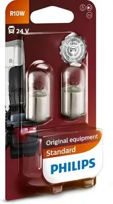 Glühlampe, Kennzeichenleuchte 24 V 10 W R10W Kugellampe PHILIPS 13814B2 Bild Glühlampe, Kennzeichenleuchte 24 V 10 W R10W Kugellampe PHILIPS 13814B2