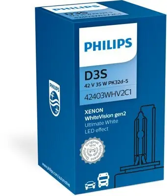 Glühlampe, Fernscheinwerfer 42 V 35 W D3S (Gasentladungslampe) PHILIPS 42403WHV2C1