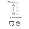 Glühlampe, Kennzeichenleuchte 12 V 5 W C5W Soffittenlampe PHILIPS 12844CP Bild Glühlampe, Kennzeichenleuchte 12 V 5 W C5W Soffittenlampe PHILIPS 12844CP