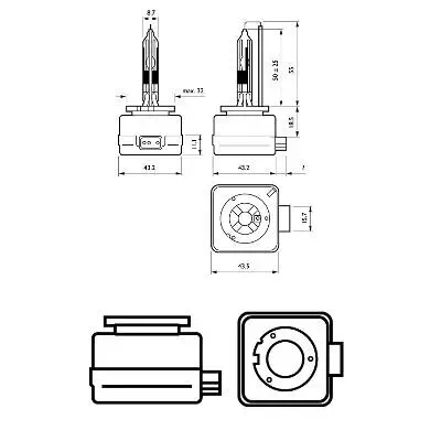 Glühlampe, Fernscheinwerfer 85 V 35 W D1R (Gasentladungslampe) PHILIPS 85409VIC1 Bild Glühlampe, Fernscheinwerfer 85 V 35 W D1R (Gasentladungslampe) PHILIPS 85409VIC1