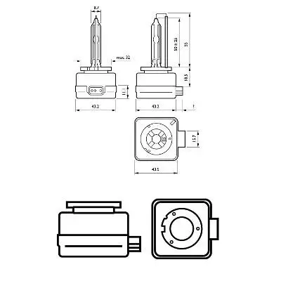 Glühlampe, Fernscheinwerfer 42 V 35 W D3S (Gasentladungslampe) PHILIPS 42403XV2C1 Bild Glühlampe, Fernscheinwerfer 42 V 35 W D3S (Gasentladungslampe) PHILIPS 42403XV2C1