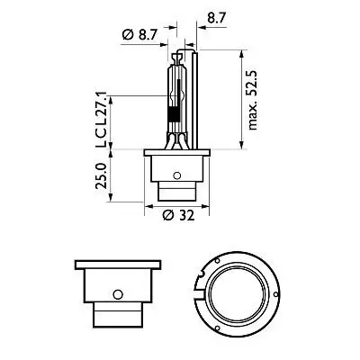 Glühlampe, Fernscheinwerfer 85 V 35 W D2R (Gasentladungslampe) PHILIPS 85126SYC1 Bild Glühlampe, Fernscheinwerfer 85 V 35 W D2R (Gasentladungslampe) PHILIPS 85126SYC1