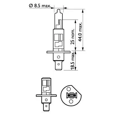 Glühlampe, Fernscheinwerfer 12 V 55 W H1 PHILIPS 12258PRB1 Bild Glühlampe, Fernscheinwerfer 12 V 55 W H1 PHILIPS 12258PRB1