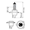 Glühlampe, Fernscheinwerfer 12 V 60/55 W H4 PHILIPS 12342WVUB1 Bild Glühlampe, Fernscheinwerfer 12 V 60/55 W H4 PHILIPS 12342WVUB1