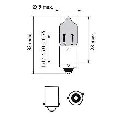 Glühlampe, Blinkleuchte 12 V 6 W H6W Miniatur-Halogenlampe PHILIPS 12036WVUB2 Bild Glühlampe, Blinkleuchte 12 V 6 W H6W Miniatur-Halogenlampe PHILIPS 12036WVUB2
