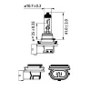 Glühlampe, Fernscheinwerfer 12 V 35 W H8 PHILIPS 12360WVUB1 Bild Glühlampe, Fernscheinwerfer 12 V 35 W H8 PHILIPS 12360WVUB1