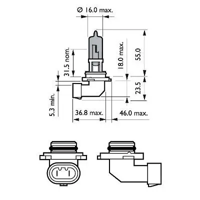 Glühlampe, Fernscheinwerfer 12 V 60 W HB3 PHILIPS 9005WVUB1 Bild Glühlampe, Fernscheinwerfer 12 V 60 W HB3 PHILIPS 9005WVUB1