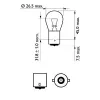 Glühlampe, Blinkleuchte 12 V 21 W P21W Kugellampe PHILIPS 12498VPB2 Bild Glühlampe, Blinkleuchte 12 V 21 W P21W Kugellampe PHILIPS 12498VPB2