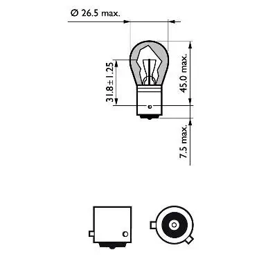 Glühlampe, Blinkleuchte 12 V 21 W PY21W Kugellampe PHILIPS 12496LLECOCP Bild Glühlampe, Blinkleuchte 12 V 21 W PY21W Kugellampe PHILIPS 12496LLECOCP