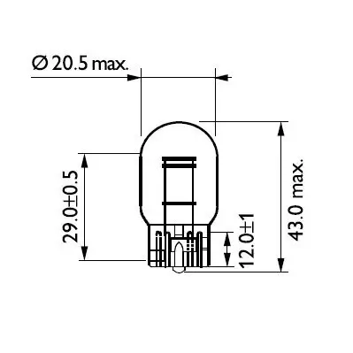 Glühlampe, Blinkleuchte 12 V 21/5 W W21/5W Glassockellampe PHILIPS 12066CP Bild Glühlampe, Blinkleuchte 12 V 21/5 W W21/5W Glassockellampe PHILIPS 12066CP