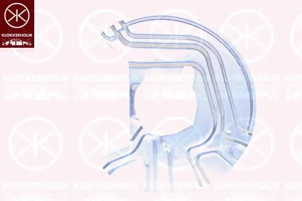 Spritzblech, Bremsscheibe Vorderachse links KLOKKERHOLM 0093377