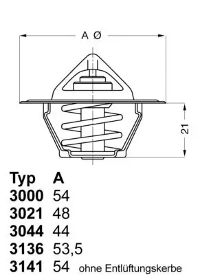 Thermostat, Kühlmittel BorgWarner (Wahler) 3141.87D