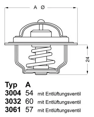 Thermostat, Kühlmittel BorgWarner (Wahler) 3004.82