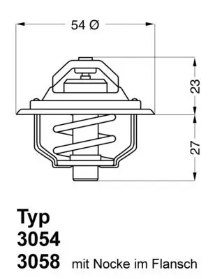 Thermostat, Kühlmittel BorgWarner (Wahler) 3054.87D50