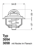 Thermostat, Kühlmittel BorgWarner (Wahler) 3054.87D50